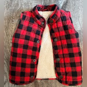 Boys buffalo plaid vest